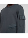 Metropolis Diagonal Fleece Utility Pocket Sweatshirt Charcoal - CP COMPANY - BALAAN 6