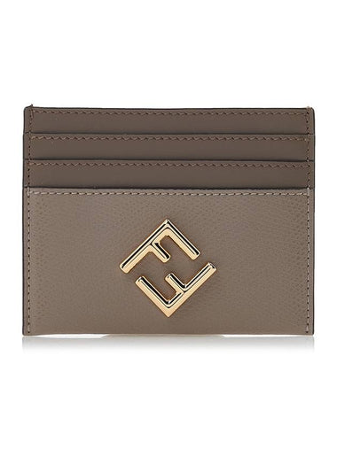 Logo Diamond Card Wallet Brown - FENDI - BALAAN 1