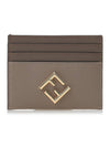 Logo Diamond Card Wallet Brown - FENDI - BALAAN 1