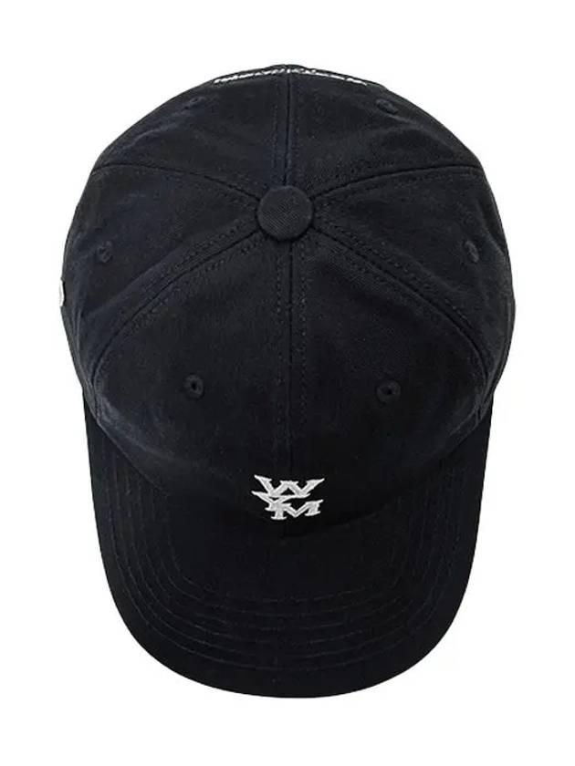 Embroidered Logo Cotton Ball Cap Black - WOOYOUNGMI - BALAAN 6