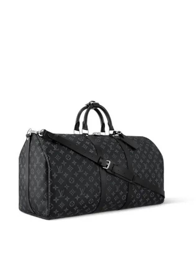 Keepall 55 Bandouliere Monogram Eclipse Duffel Bag Black - LOUIS VUITTON - BALAAN 6