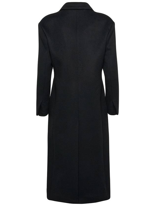 Button draped cashmere coat - CLAIR DE SAGE - BALAAN 2