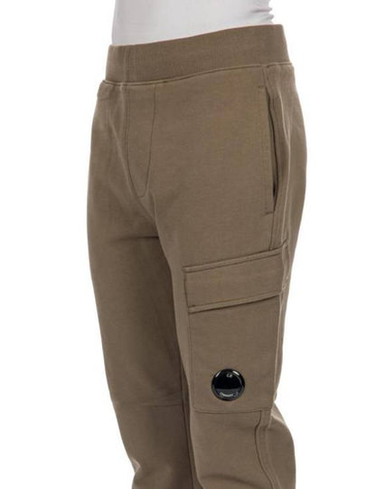 Diagonal Raised Fleece Track Pants Walnut - CP COMPANY - BALAAN 2