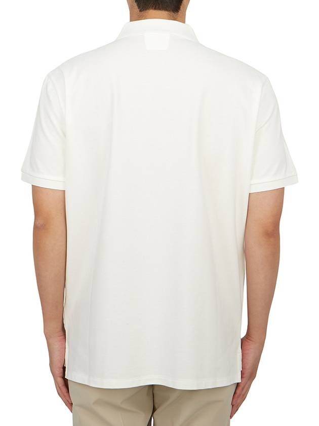 Stretch Piquet Regular Polo Shirt White - CP COMPANY - BALAAN 4