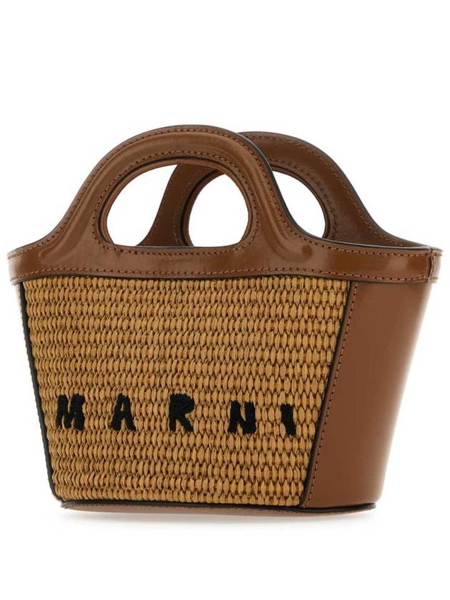 Rattan Micro Tropicalia Cross Bag Brown - MARNI - BALAAN 3