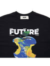 Women's Earth Apple Motif Cotton Short Sleeve T-Shirt Black - MSGM - BALAAN 4