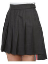 Wool Pleated Skirt Dark Gray - THOM BROWNE - BALAAN 8