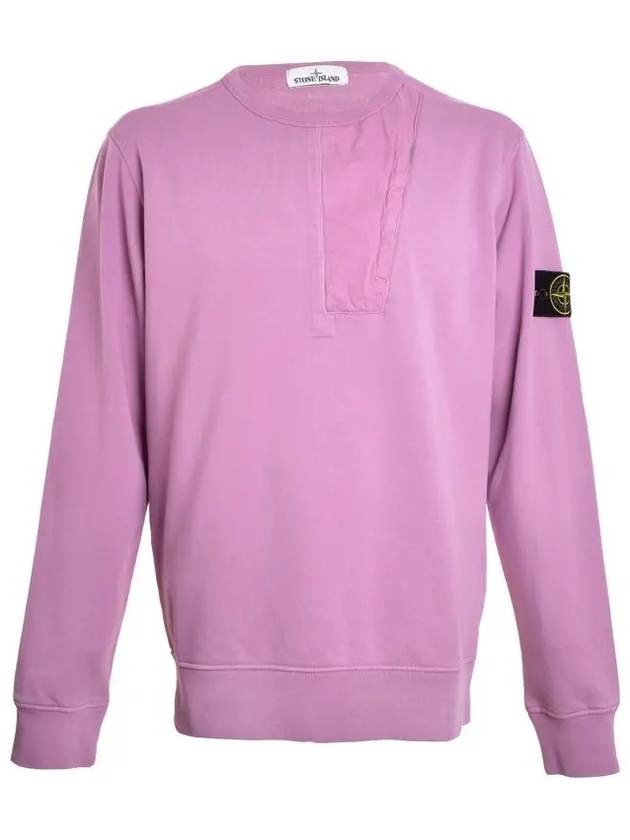 Men's Zipper Pocket Wappen Sweatshirt Pink - STONE ISLAND - BALAAN 2