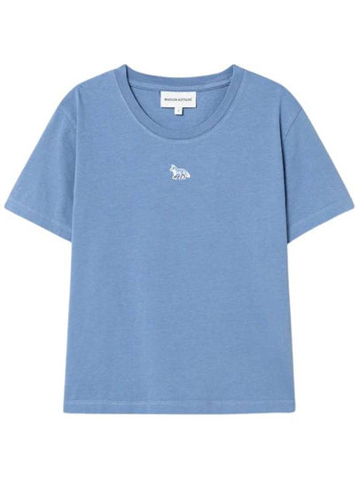 Baby Fox Patch Regular Short Sleeve T-Shirt Hampton Blue - MAISON KITSUNE - BALAAN 2