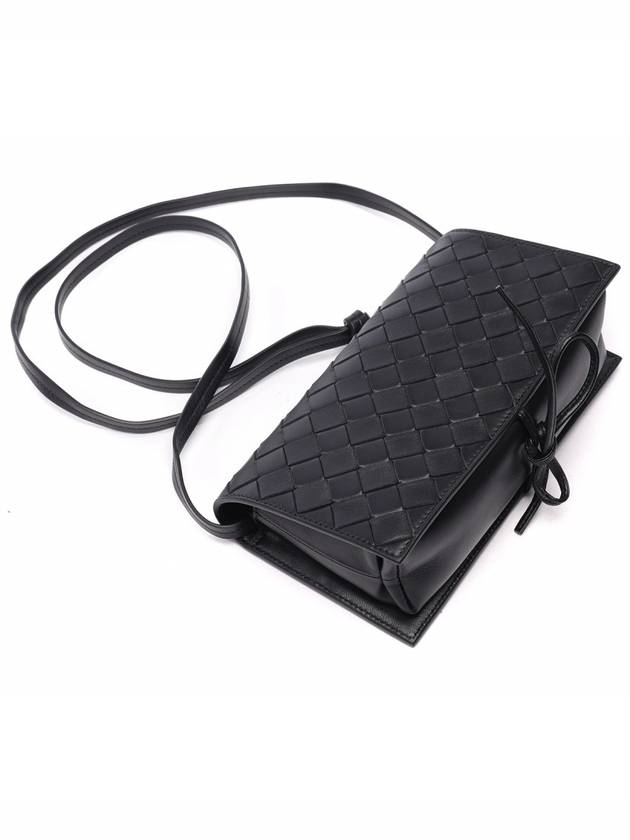 Intrecciato Mini Cross Bag Black - BOTTEGA VENETA - BALAAN 6