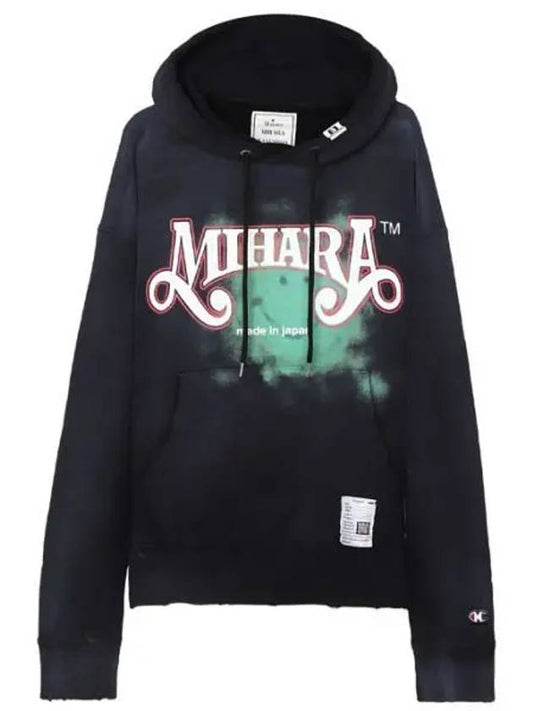 J10HD512 Black Graphic Print Hoodie - MIHARA YASUHIRO - BALAAN 1