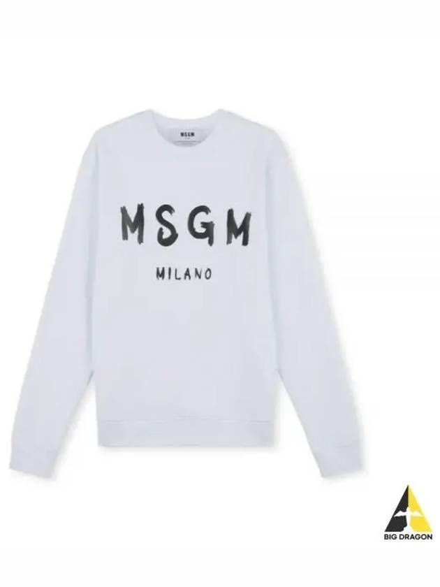 Milano Brushed Logo Sweatshirt White - MSGM - BALAAN 2