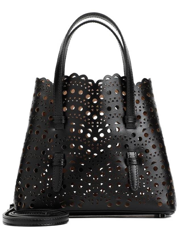 Mina 20 Vienne Wave Lux Calfskin Tote Bag Black - ALAIA - BALAAN 2