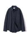 Bio Washing Soft Cotton Long Sleeve Shirt Navy - INDUST - BALAAN 2