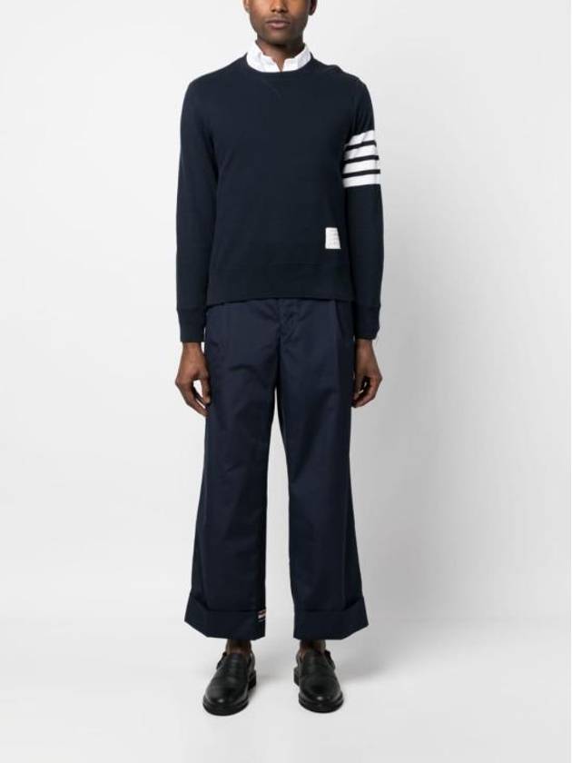 Typewriter Fit 5 Slacks Blue - THOM BROWNE - BALAAN 6