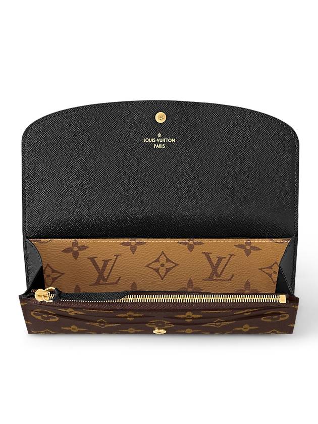 Emilie Monogram Reverse Canvas Long Wallet Brown - LOUIS VUITTON - BALAAN 4