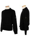 Lens Wappen Wool Knit Top Black - CP COMPANY - BALAAN 3