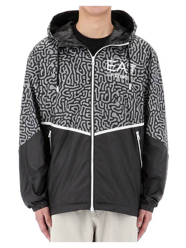 EA7 Hooded Jacket Black - EMPORIO ARMANI - BALAAN 1