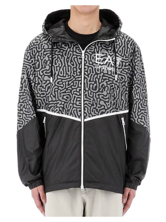 EA7 Hooded Jacket Black - EMPORIO ARMANI - BALAAN 1