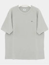 30/1 Sponge Fleece Short Sleeve Sweatshirt Grey - CP COMPANY - BALAAN 4