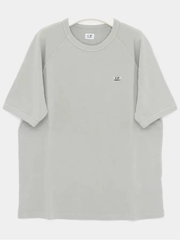 30/1 Sponge Fleece Short Sleeve Sweatshirt Grey - CP COMPANY - BALAAN 4