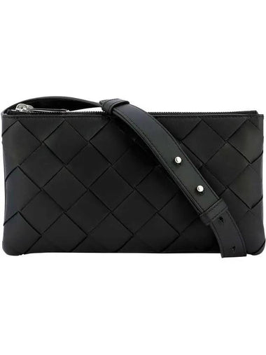 Intrecciato Cross Bag Black - BOTTEGA VENETA - BALAAN 1