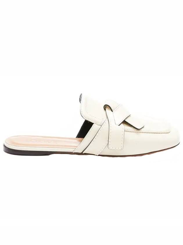 Gate Flat Calf Leather Mule White - LOEWE - BALAAN 1