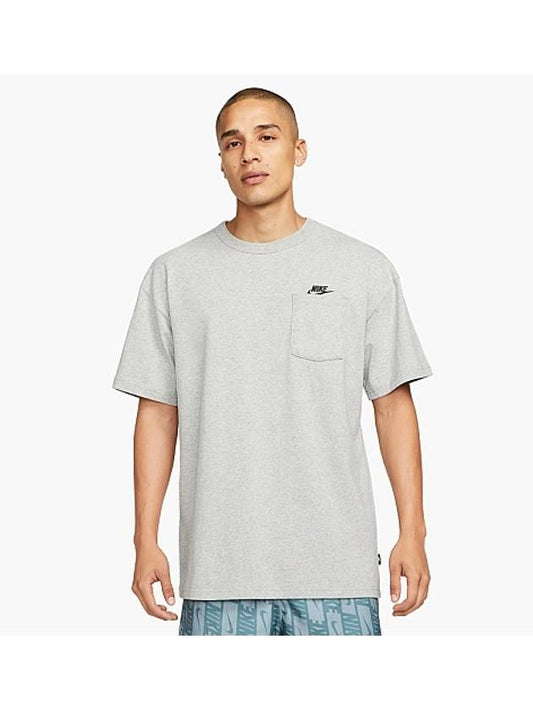 Men's Pocket Short Sleeve T-Shirt Grey - NIKE - BALAAN 2