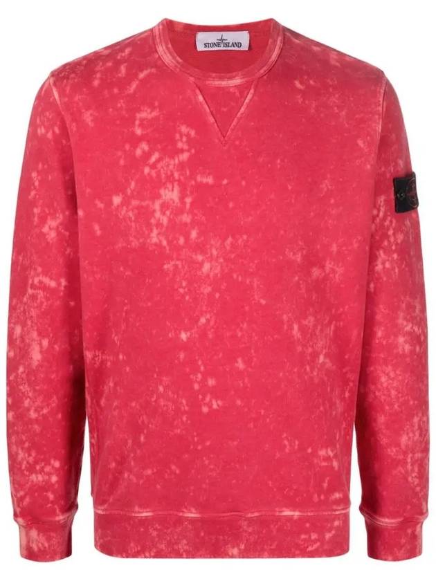 Off-Dye Treatment Crewneck Sweatshirt Cyclamen - STONE ISLAND - BALAAN 3