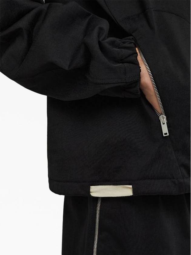 Two Side Zip Pockets Technical Cotton Hoodie Black - JIL SANDER - BALAAN 7