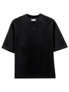 Logo Overfit Round Short Sleeve T Shirt Black Men s W243TS10718B TJ - WOOYOUNGMI - BALAAN 1