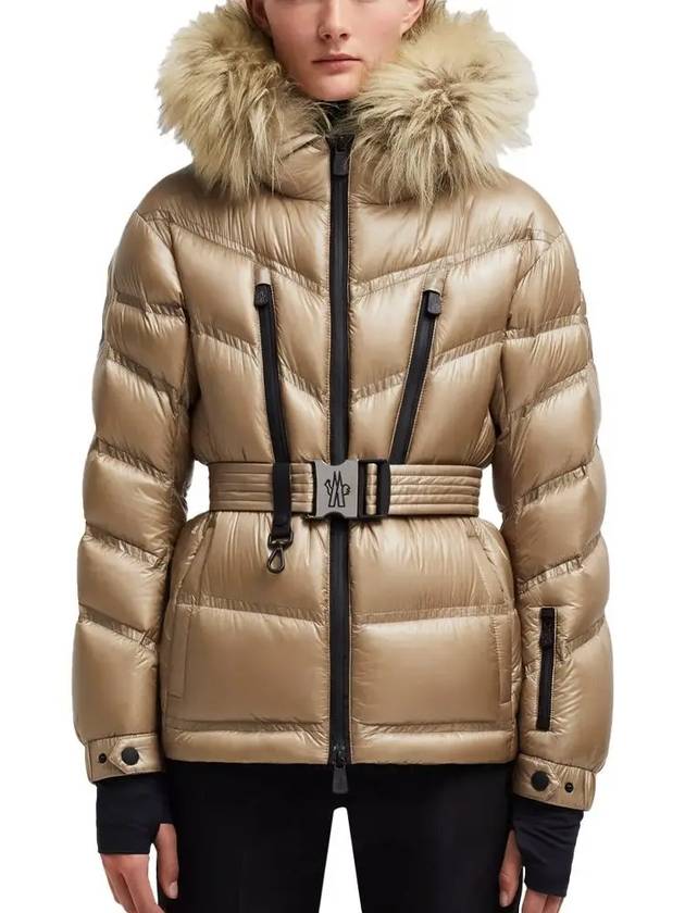 Women s Bernins Down Ski Padded Camel Beige - MONCLER - BALAAN 3