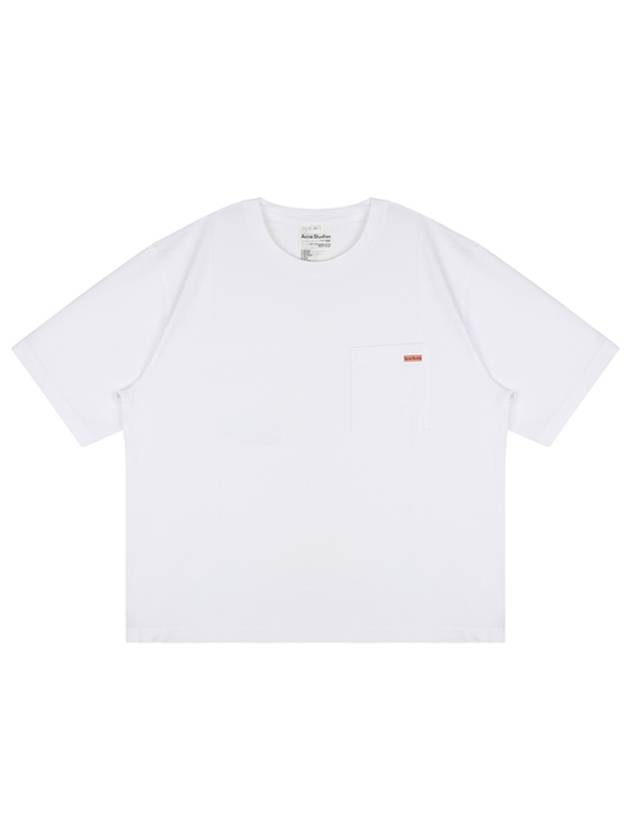 Logo Patch Short Sleeve T-Shirt White - ACNE STUDIOS - BALAAN 2