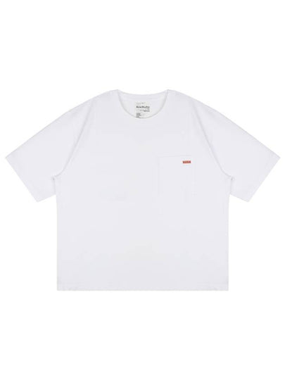 Logo Patch Short Sleeve T-Shirt White - ACNE STUDIOS - BALAAN 2