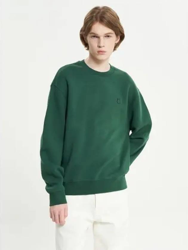 Men s Bold Foxhead Patch Comfort Sweatshirt Bottle Green Domestic Product GM0023072772482 - MAISON KITSUNE - BALAAN 1