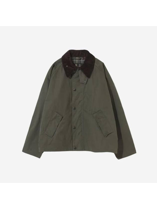 OS Transporter Casual Zip Up Jacket Sage - BARBOUR - BALAAN 1