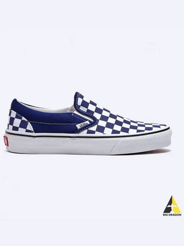 Classic Slip On Color THEORY Checkerboard Beacon Blue VN000BVZBYM1 - VANS - BALAAN 1