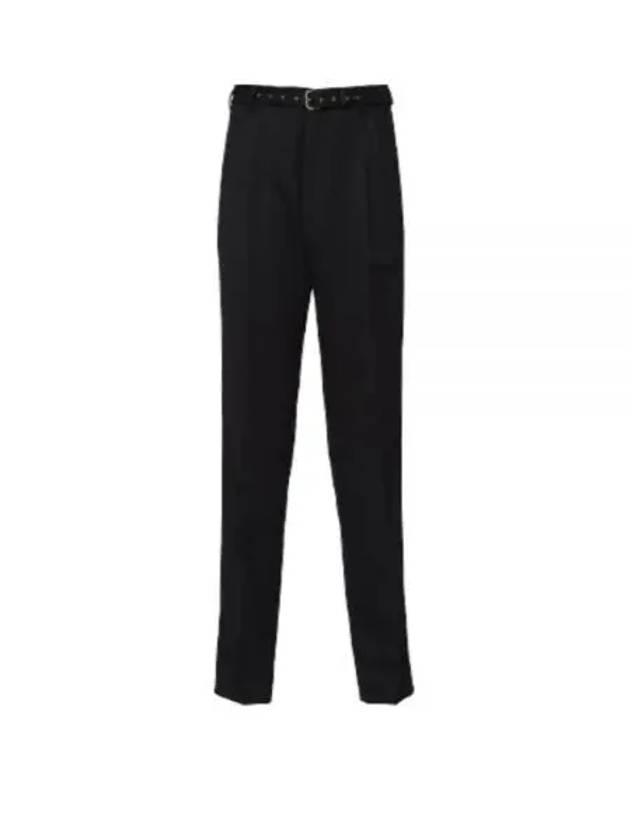 Wool Straight Pants Black - PRADA - BALAAN 2