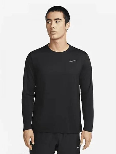 Miler Dri Fit UV Long Sleeve T-Shirt Black - NIKE - BALAAN 2