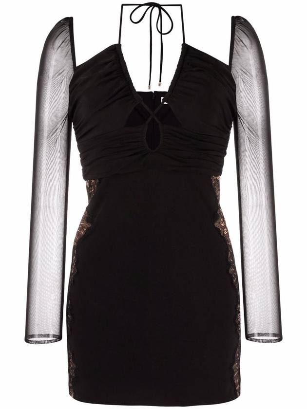 Self-Portrait Black Jersey Cut Out Mini Dress Clothing - SELF PORTRAIT - BALAAN 1