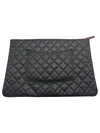 Large Classic Caviar Silver Logo Clutch Bag Black - CHANEL - BALAAN 3