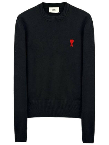 Heart Logo Women s Wool Knit BFFKS001 001 - AMI - BALAAN 1