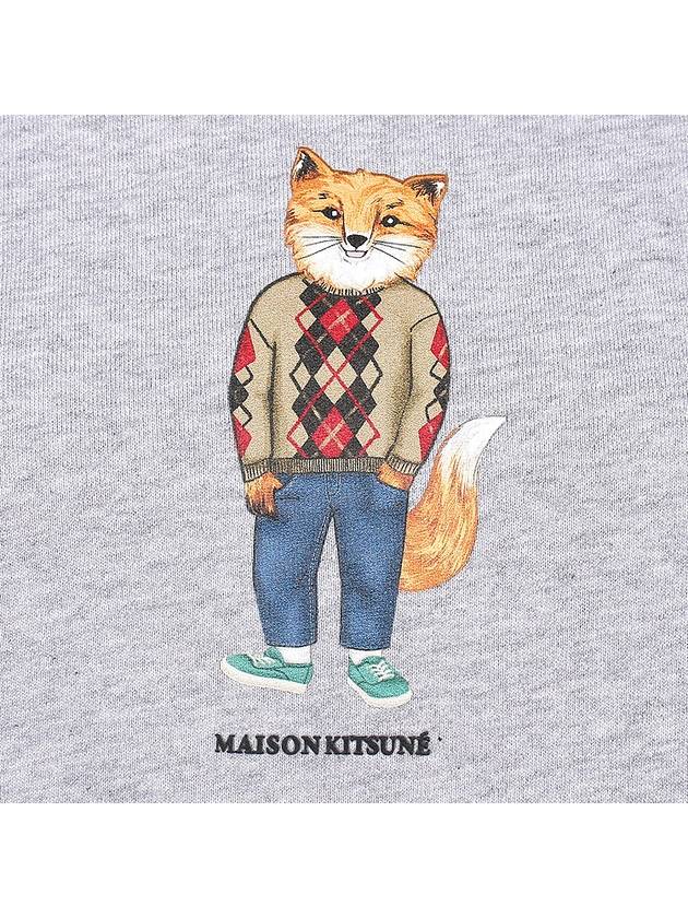 Women's Dress Fox Printing Sweatshirt Grey - MAISON KITSUNE - BALAAN 7