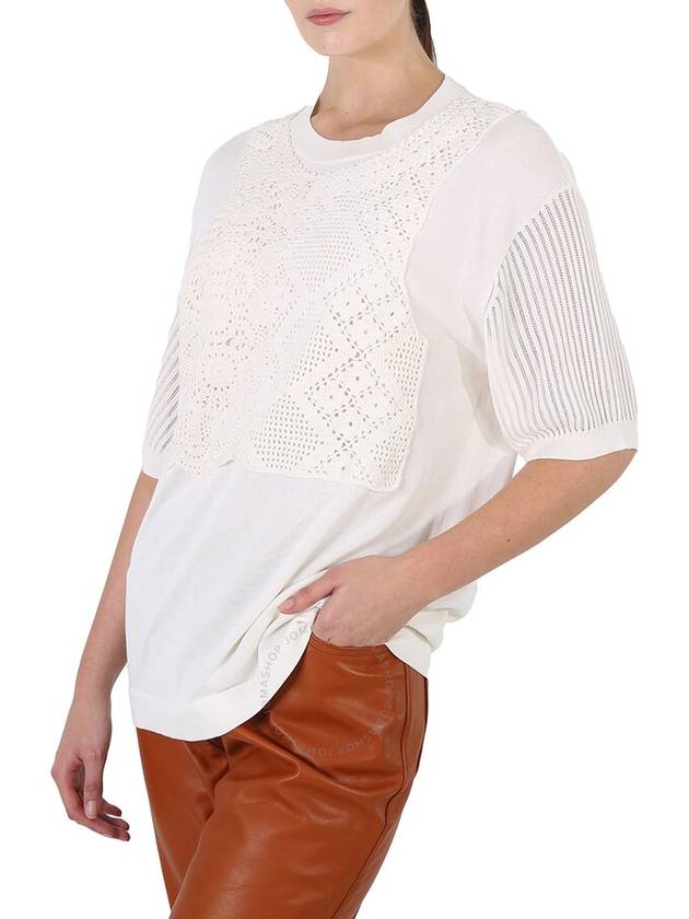 Chloe Ladies Iconic Milk Crochet Patch Shirt, Size Small - CHLOE - BALAAN 2