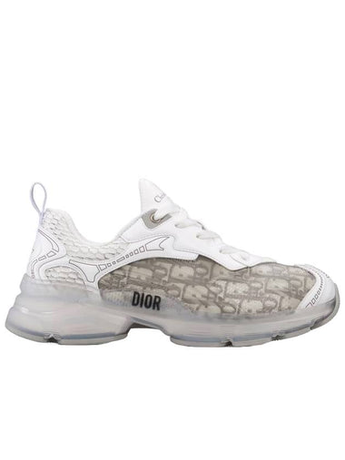 Vibe Oblique Transparent Rubber Low Top Sneaker Grey - DIOR - BALAAN 1