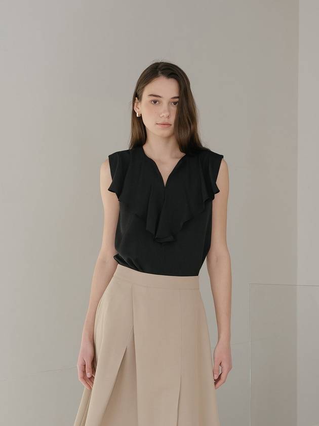 Flared Blouse Black - YOUNESS - BALAAN 1