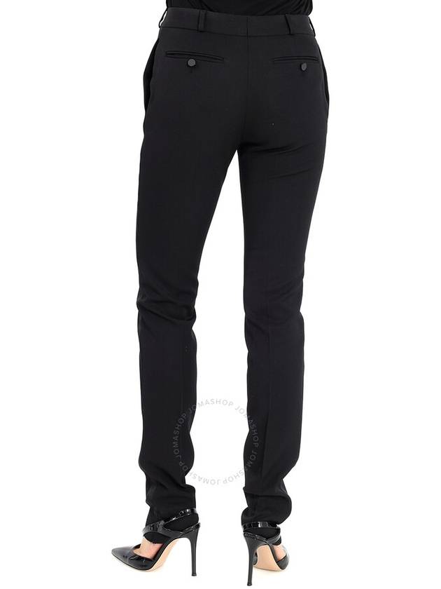 Women's Tuxedo Straight Pants Black - SAINT LAURENT - BALAAN 4