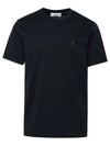 Tone On Tone Heart Logo Organic Cotton Short Sleeve T-Shirt Black - AMI - BALAAN 2