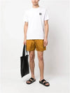 Logo Patch Cotton Short Sleeve T-Shirt White - STONE ISLAND - BALAAN 3