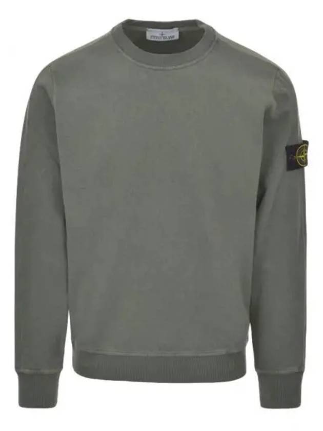 Logo Patch Crew Neck Sweatshirt Dark Grey - STONE ISLAND - BALAAN 2